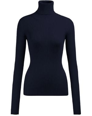 Tod's Pull En Maille À Design Côtelé - Bleu