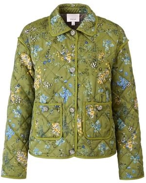Cinq À Sept Alexa Floral-Print Quilted Jacket - Green