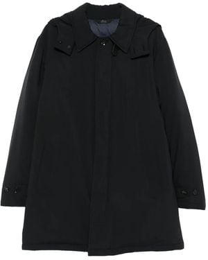 Brioni フーデッド コート - ブラック