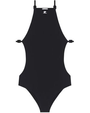 Courreges Bañador Con Aberturas - Negro
