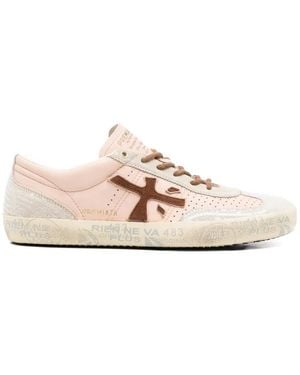 Premiata Davidd Sequin-Embellished Sneakers - Pink