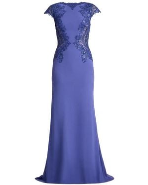 Tadashi Shoji Vicente Embroidered Maxi Dress - Blue