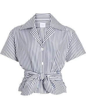 Patou Striped Knotted Shirt - Blue