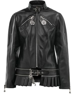 Chopova Lowena Pleated Buckle Jacket - Black