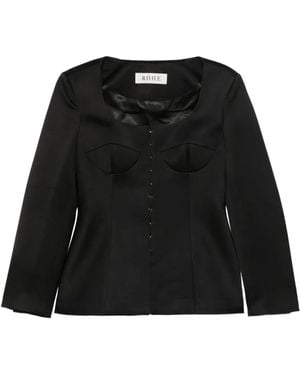Rohe Veste Style Corset À Agrafes - Noir
