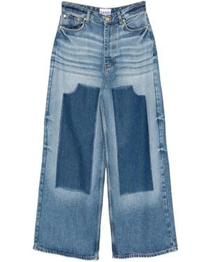 Ganni Weite Baggy-Jeans - Blau