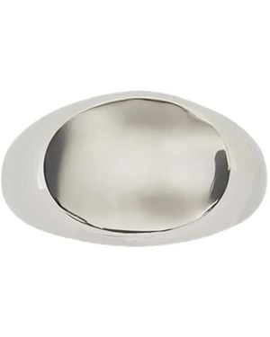 Jil Sander Chevalière À Fini Poli - Blanc