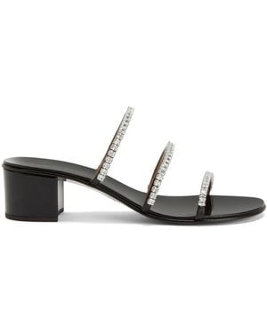 Giuseppe Zanotti 40Mm Shiny Mignon Slides - White