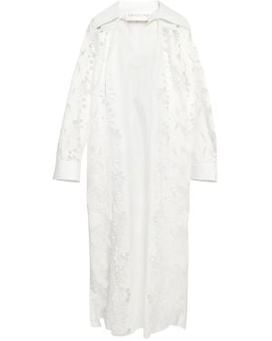 Valentino Garavani Broderie-Anglaise Cotton Midi Dress - White