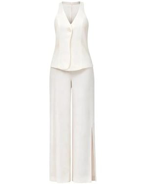 ARMANI EXCHANGE V-Neck Jumpsuit - White