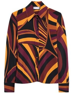 PUCCI Iride Print Jersey Shirt - Orange