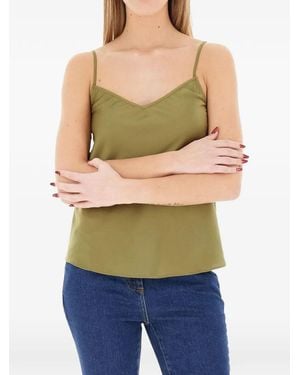 ARMANI EXCHANGE V-Neck Spaghetti-Strap Top - Green