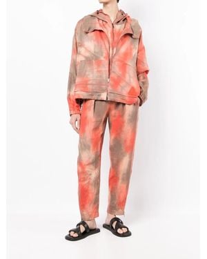 Emporio Armani Tie-Dye Hooded Jacket - Red