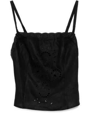 Reformation Eva Linen Top - Black
