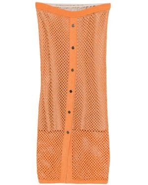 Iceberg Snap-Button-Fastening Midi Skirt - Orange