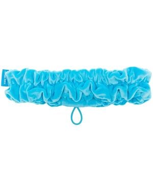 TEAM WANG design Drawstring Textured Headband - Blue