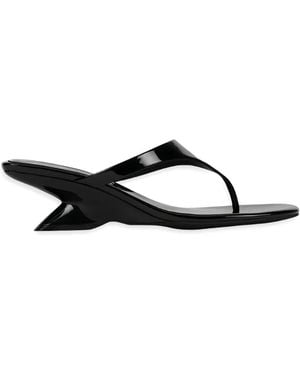 Jeffrey Campbell Sculpted-Heel Thong Sandals - Black