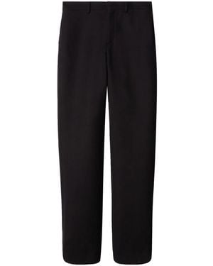 Off-White c/o Virgil Abloh Virgin Wool Straight-Leg Trousers - Black