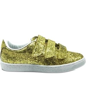 PUMA Basket Starp Glitter Sneakers - Green