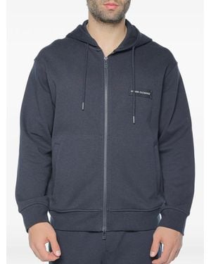 ARMANI EXCHANGE Hoodie Met Logopatch - Blauw