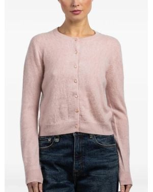 Autumn Cashmere Cardigan mit rundem Ausschnitt - Rot