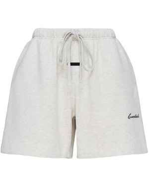Fear Of God Essentials-Embroidered Shorts - White