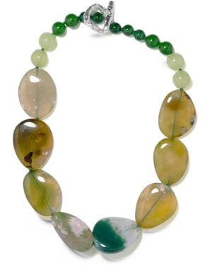 COMPLETEDWORKS Time Will Say Nothing But "I Told You So" Beaded Necklace - Green