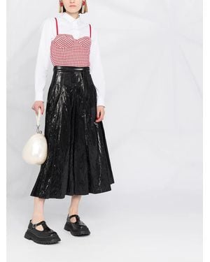 RED Valentino Body Bustier Con Motivo Pied De Poule - Rojo