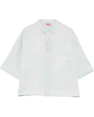 KENZO Chemise À Fleurs - Blanc