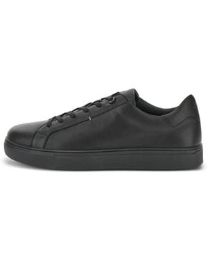 Paul & Shark Baskets En Cuir À Logo Embossé - Black