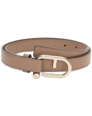 Furla Nuvola Leather Buckle Belt - Brown