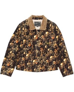 R13 Skull Bomber Jacket - Brown