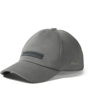 ZEGNA Embroidered-Logo Baseball Cap - Grey