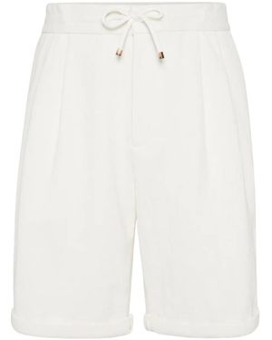 Brunello Cucinelli ドローストリング バミューダショーツ - ホワイト