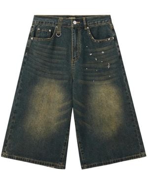 Mini Cream Pantalones Cortos Con Detalles - Verde