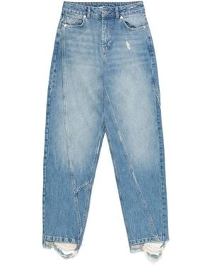 Halfboy Vaqueros Boyfriend Con Efecto Envejecido - Azul