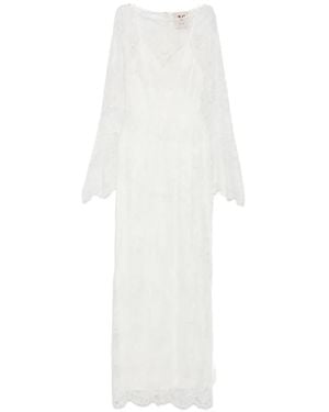 Aniye By Flower-Lace Maxi Dress - White