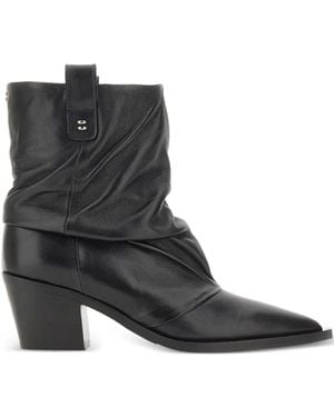 Halmanera Botas Taby con tacón de 65 mm - Negro