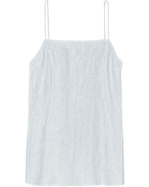 Reformation Top Ines Con Encaje Floral - Blanco