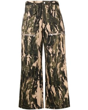 Dion Lee Abstract Print Pants - Green