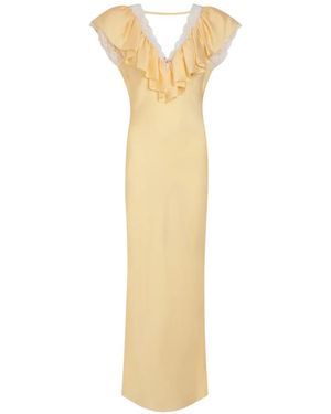 Ronny Kobo Gracie Ruffled Maxi Dress - White