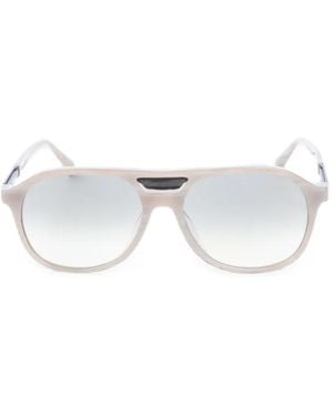 Brunello Cucinelli Pilot-Frame Sunglasses - White