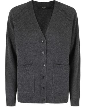 Seventy V-Neck Wool Cardigan - Grey