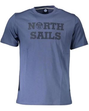 North Sails Logo-Print T-Shirt - Blue