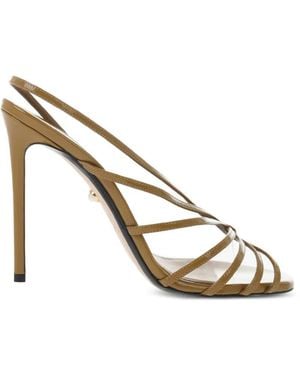 ALEVI Benny Patent-Leather Sandals - Metallic