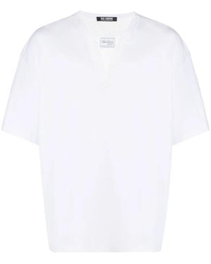 Raf Simons フィッシュネットパネル Tシャツ - ホワイト