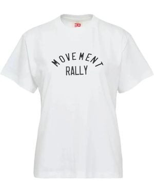 Rally Movement Logo-Print Crew-Neck T-Shirt - White