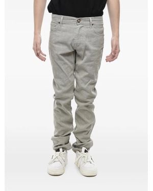 Corneliani Ribbed Five-Pocket Trousers - Grey