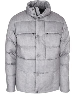 Pal Zileri Quilted-Design Jacket - Gray