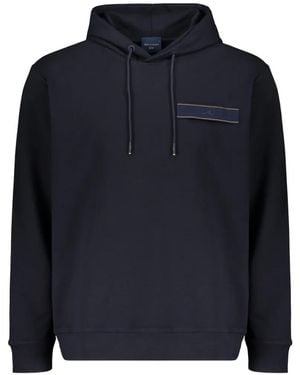 Paul & Shark Logo-Patch Hoodie - Blue